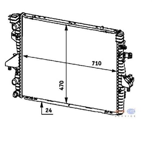 RADYATÖR MULTIVAN V-T5-1.9 TDİ-2.0 AC KLİMASIZ MEK OTOM 710x470x24 - MAHLE