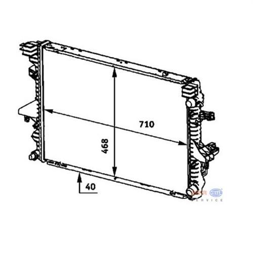 RADYATÖR T5-MULTIVAN V 2.5 TDI AC KLİMASIZ MEK OTOM 710x468x32 - MAHLE