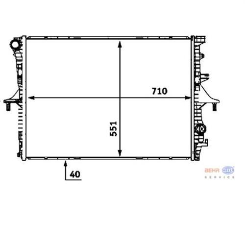 RADYATÖR TOUAREG-Q7-CAYENNE AC KLİMASIZ MEK OTOM 710x551x40 - MAHLE