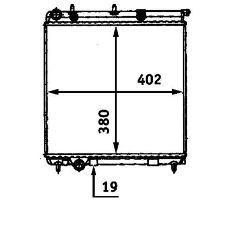 RADYATÖR C2-C3-207-1007 1.4-1.4 16V-1.6 16V-1.4HDI KLİMASIZ MEK 402x380x19 8MK376 718631 - MAHLE