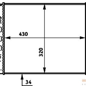RADYATÖR PASSAT 1.6-1.8 88-96 MEK OTOM KLİMASIZ 430x320x34 - MAHLE