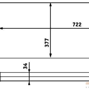 RADYATÖR PASSAT 1.6-1.8-2.0 90-96 MEK AC KLİMASIZ 722x377x34 - MAHLE