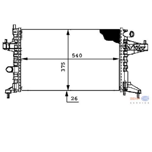 SU RADYATÖR CORSA C-COMBO C 1.7 Y17DT-Y17DTL AC KLİMASIZ MEK 540x375x26 PREMIUM LINE - MAHLE