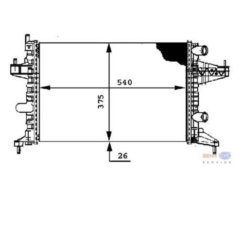 RADYATÖR PREMIUM CORSA C-COMBO-TIGRA 1.0-1.2-1.2 16V-1.4-1.4 16V AC KLİMASIZ MEK 545x359x23 1300236-9201955-25555161-24445162 - MAHLE