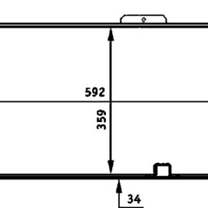 RADYATÖR ASTRA F 1.4-1.6-1.8-2.0 AC MEK 590x378x23 - MAHLE