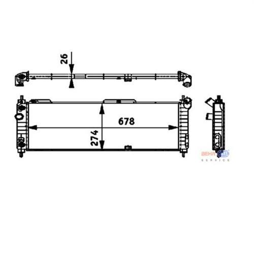 RADYATÖR CORSA B-TIGRA 1.2-1.4 16V-1.6 16V AC KLİMASIZ MEK 678x274x26 - MAHLE