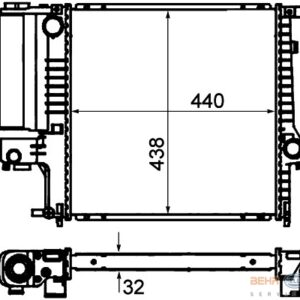 MOTOR SU RADYATORU MAN/SANZ KLIMALI BMW M40 M43 M50 M52 E30 E36 PREMIUM LINE - MAHLE