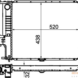 MOTOR SU RADYATORU OTM/SANZ KLIMALI PREMIUM LINE BMW E39 M52 96 98 - MAHLE