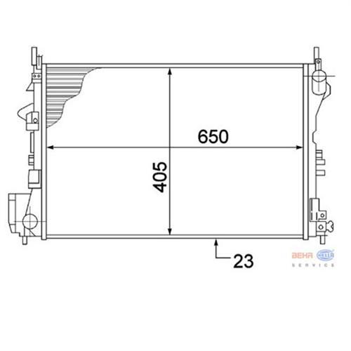 RADYATÖR VECTRA C-SIGNUM 1.6-1.8 16V 02 AC KLİMASIZ MEK 650x405x23 8MK376771201 - MAHLE