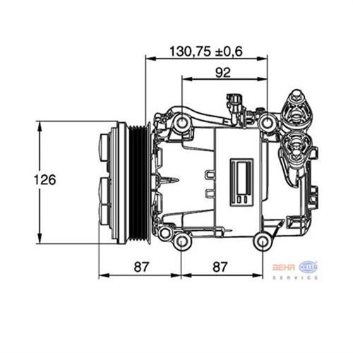 KLİMA KOMPRESÖRÜ FOCUS II 1.6 TDCİ 04 CMAX 1.6 TDCİ 07 V50 1.6D-2.0D-2.4 TDİ-2.4 DS 05 120mm - MAHLE