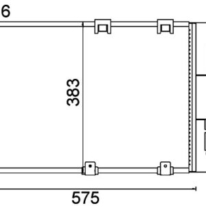 KLİMA KONDENSERİ ASTRA G-ZAFIRA 1.2 16V-1.4 16V-1.6 16V-1.8 16V-2.0 16V 540x380 x16 - MAHLE