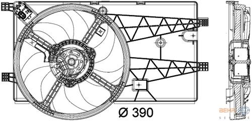 FAN MOTORU FIORINO 08 1.3D-BIPPER 08 NEMO 08 1.4HDI AC - MAHLE