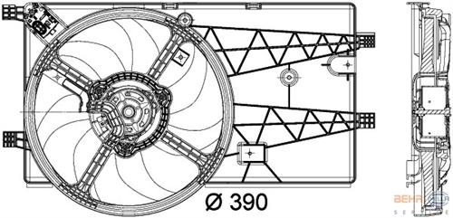 FAN MOTORU FIORINO 08 1.3D-BIPPER 08 NEMO 08 1.4HDI KLİMASIZ - MAHLE