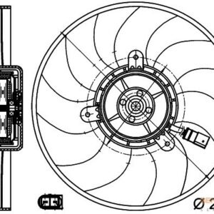 FAN MOTORU SAĞ GOLF5-GOLF6-JETTA-PASSAT-CADDY-A3-LEON 2004-2013 1.2-1.4 TSI - 1.6-1. 9 TDI - MAHLE