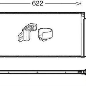 KLİMA KONDENSERİ KURUTUCU İLE GRANDE PUNTO-BRAVO II-CORSA D-LINEA 1.3MTJ-1.7CDTI 6 22x298x16 - MAHLE