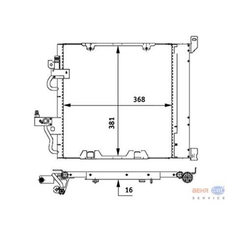 KLİMA KONDENSERİ KURUTUCU İLE ASTRA H 1.3-1.7-1.9CDTI-ZAFIRA 1.9CDTI 368x381x16 - MAHLE