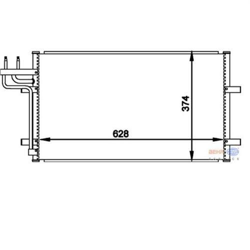 KLİMA RADYATORU KONDENSERİ FOCUS CMAX 03-07 1.6-1.8-2.0-1.6TDCI-1.8TDCI-2.0TDCI 628x371x16 - MAHLE