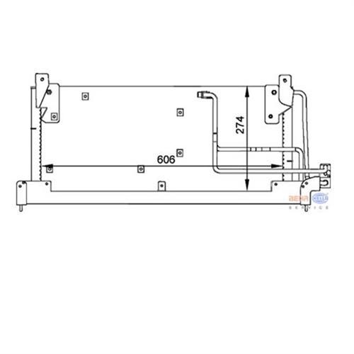 KLİMA KONDENSERİ CORSA B-TIGRA-COMBO 1.2-1.4-1.6-1.5D-1.7D 600x305x20 - MAHLE