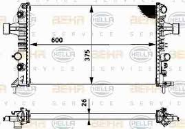 RADYATÖR ASTRA G 1.6 Z16XEP AC MEK 600x375x26 - MAHLE