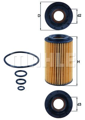 YAG FILTRESI MERCEDES M112 M113 M272 M273 W203 CL203 C219 W211 W220 W221 W163 - MAHLE