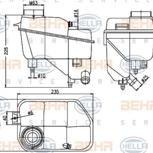 RADYATOR YEDEK SU DEPOSU MERCEDES C219 W211 S211 - MAHLE