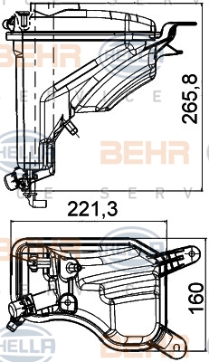 YEDEK SU DEPOSU BMW E81 E82 E90 E88 E91 E92 E93 E84 E89 - MAHLE