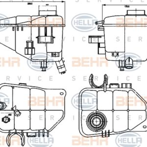 RADYATOR YEDEK SU DEPOSU MERCEDES W203 CL203 S203 C209 A209 - MAHLE