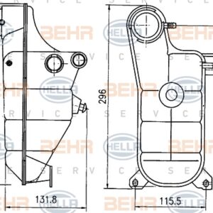 RADYATOR YEDEK SU DEPOSU MERCEDES W201 W124 S124 - MAHLE