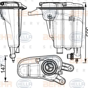 RADYATÖR YEDEK SU DEPOSU A4-A5 08- FEBI 103414 CRT 95 000S - MAHLE