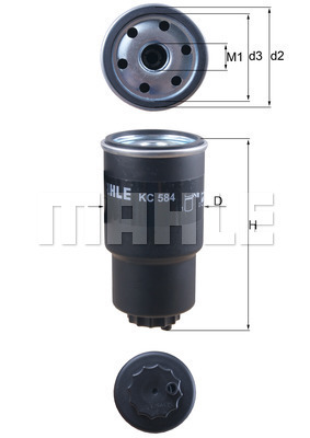 YAKIT FİLTRESİ Spin-on fuel filter - MAHLE