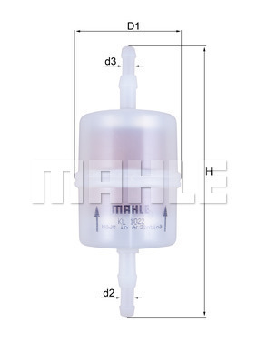 YAKIT FİLTRESİ In-line fuel filter - MAHLE