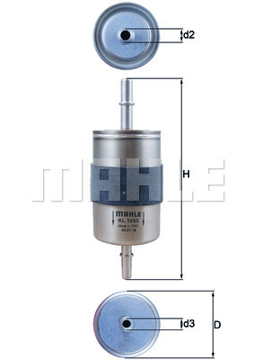 YAKIT FİLTRESİ In-line fuel filter - MAHLE