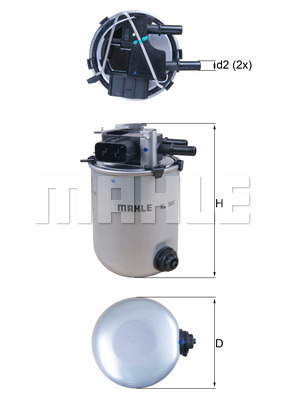 YAKIT FİLTRESİ NISSAN QASHQAI 1.6 DCİ 11 Inline fuel filter - MAHLE