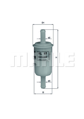 YAKIT FİLTRESİ In-line fuel filter - MAHLE