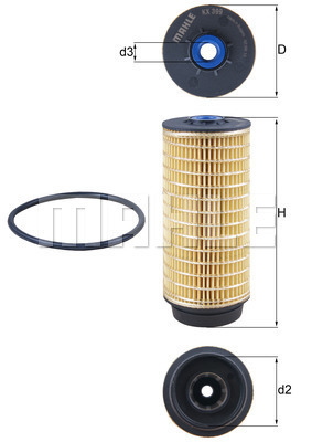 YAKIT FİLTRESİ Fuel filter element - MAHLE