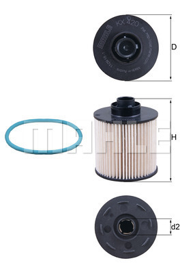 YAKIT FİLTRESİ Fuel filter element - MAHLE