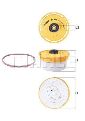 YAKIT FİLTRESİ Fuel filter element - MAHLE