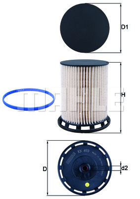 YAKIT FİLTRESİ Fuel filter element - MAHLE