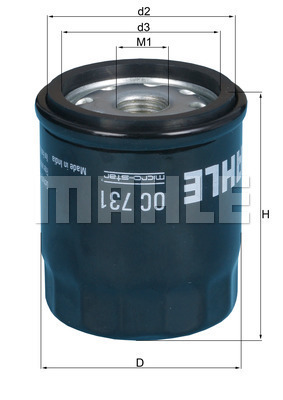 YAĞ FİLTRESİ Spin-on oil filter - MAHLE