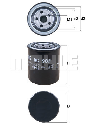 YAĞ FİLTRESİ Oil filter - MAHLE