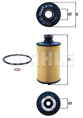 YAĞ FİLTRESİ Oil filter element - MAHLE