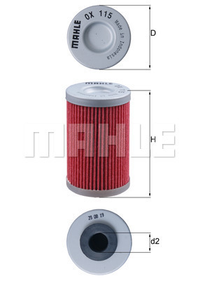 YAĞ FİLTRESİ Oil filter element - MAHLE