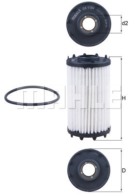 YAĞ FİLTRESİ Oil filter element - MAHLE