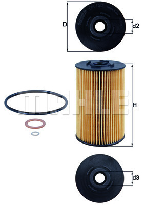 YAĞ FİLTRESİ Oil filter element - MAHLE