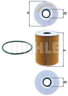 YAĞ FİLTRESİ Oil filter element - MAHLE