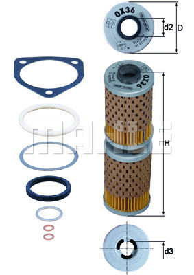 YAĞ FİLTRESİ Oil filter element - MAHLE