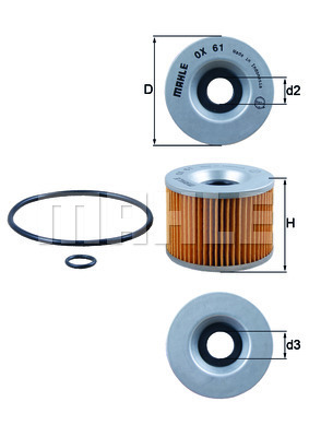 YAĞ FİLTRESİ Oil filter element - MAHLE