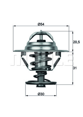 TERMOSTAT Thermostat insert - MAHLE