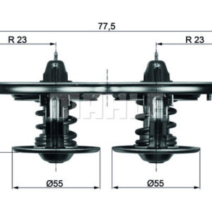 TERMOSTAT Thermostat insert - MAHLE