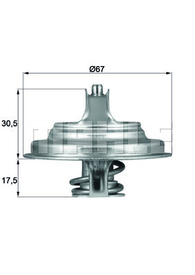 TERMOSTAT Thermostat insert - MAHLE